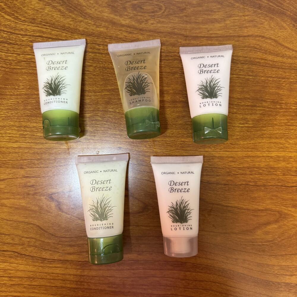 Desert Breeze Nourishing Lotion, Shampoo, Conditioner Travel Size, Hospitality